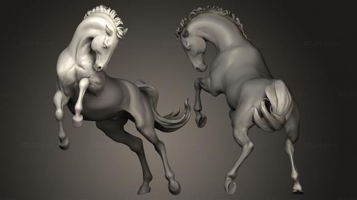 Статуэтки животных (Лошадь Мармореал, STKJ_0063) 3D модель для ЧПУ станка